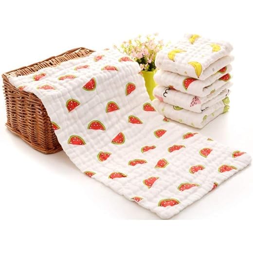 MOM CARE Muslin Cotton Burping Towels Pack of 5