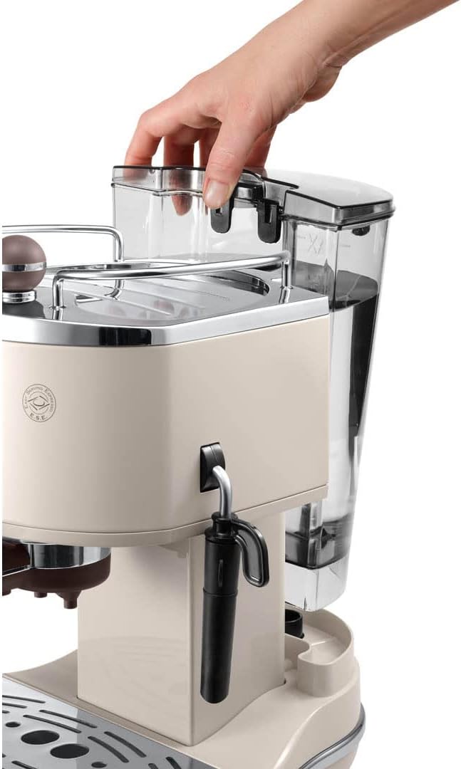 DeLonghi Icona Vintage ECOV311.GR Macchina da Espresso Manuale e Cappuccino, per Caffè in Polvere e Cialde E.S.E., Spegnimento automatico, Caldaia acciaio, Serbatoio 1,4L, Verde