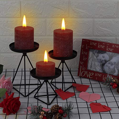image for Bikoney Pillar Candle Holder Set of 3 7.25