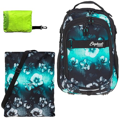 Elephant Schulrucksack Jungen Mädchen ab 3. Klasse Schule Tasche Brustgurt...