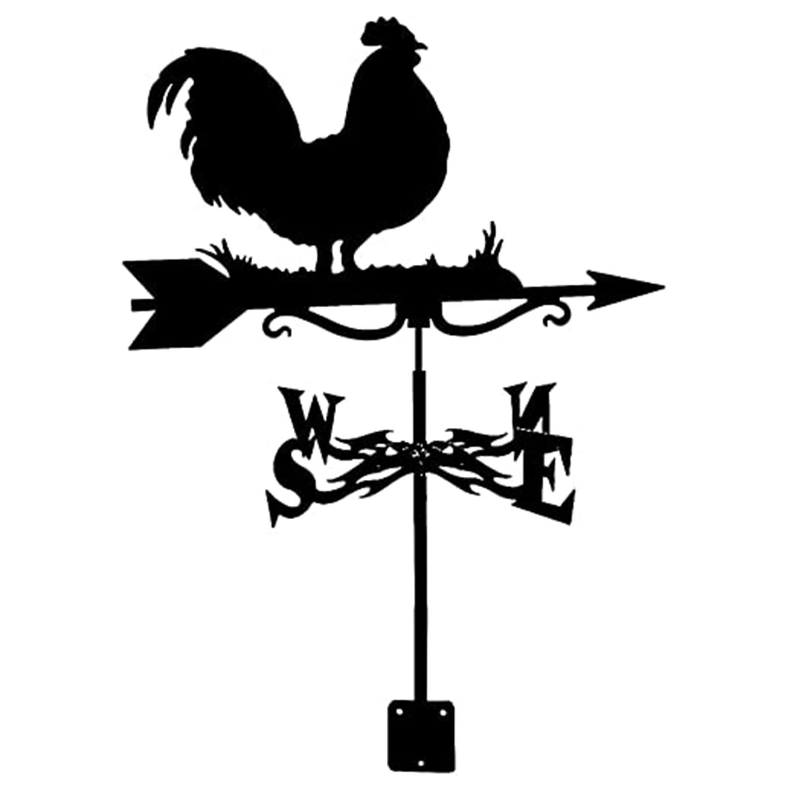 Girouette créative en Forme de Coq en Acier Inoxydable, indicateur de Direction du Vent en métal, Ornements artisanaux pour décoration de Jardin et de Patio