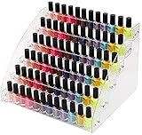 Acrylic Cosmetic Organiser, Clear Nail Polish Lipstick Organise Stand Holder, Essential Oils Display Rack Stand, Transparent Makeup Organizer for Bottles (6-Tier)