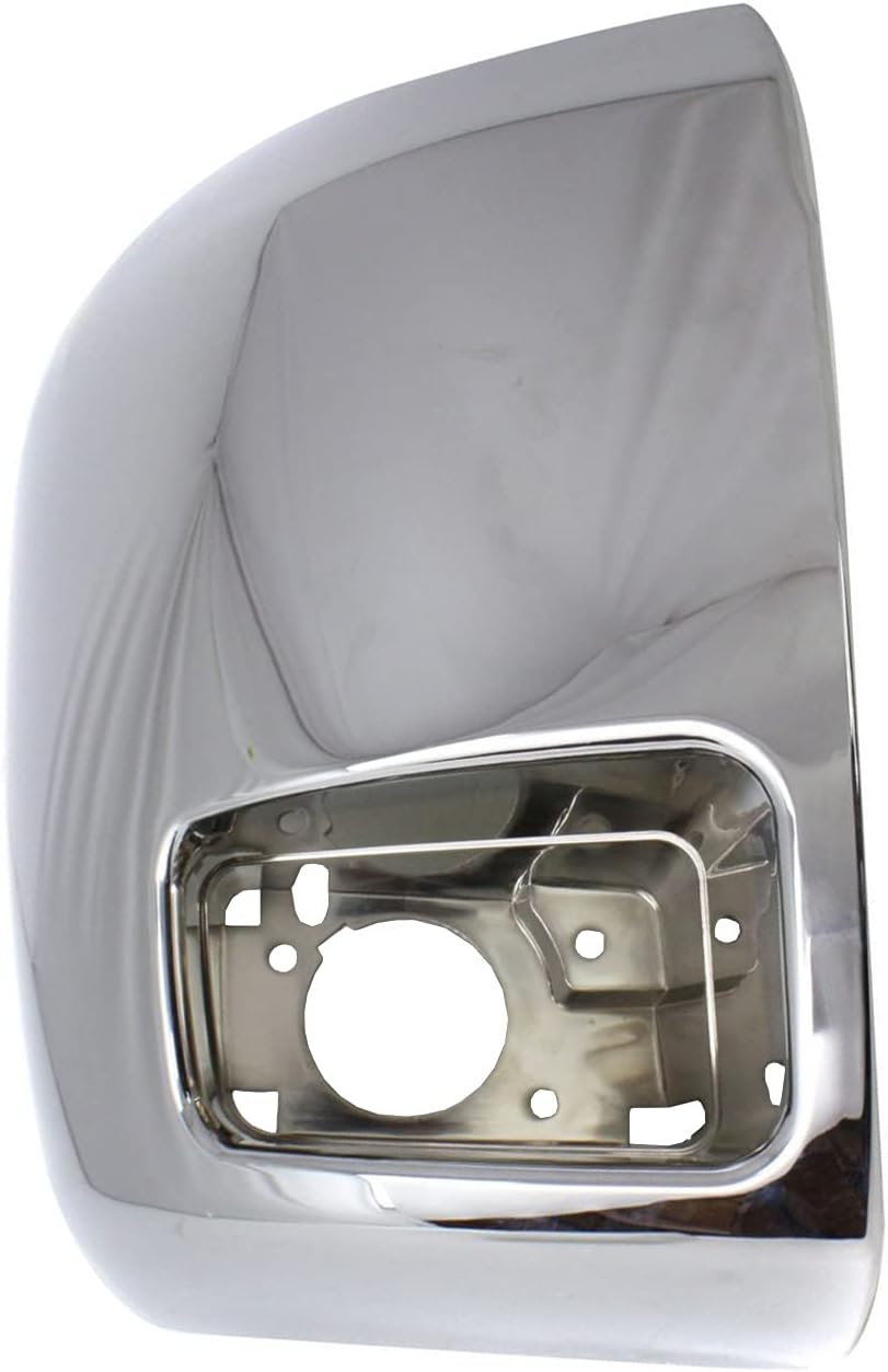 BUMPERS THAT DELIVER - Chrome, Front Right RH Passenger Side Bumper End + Fog Light 2-PC Kit Compatible with 2007-2010 Chevy Silverado 2500 3500 w/Off-Road Package 07-10, GM1017108 GM2593160