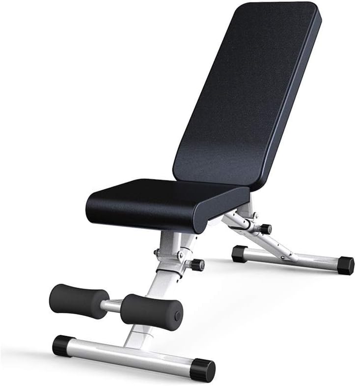 Adjustable/Foldable Utility Bench for Home Gym, Weightlifting and Strength Training - Bonus Workout Poster with Total Body Exercises