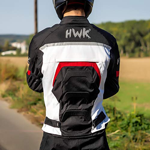 image for HWK Spyder Motorcycle Jacket for Men with Weather Resistant Cordura Te
