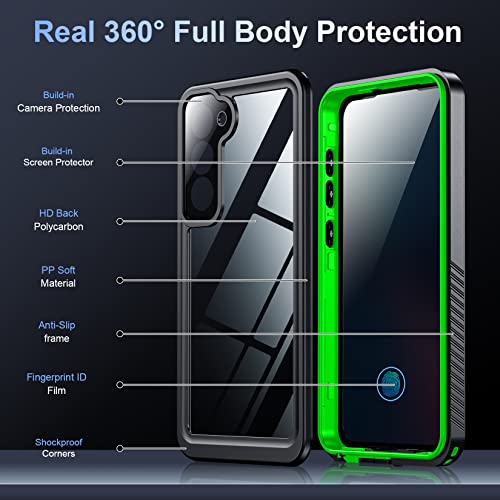 Temdan for Samsung Galaxy S23 Case,Waterproof Built-in Lens & Screen Protector[Full Body Shockproof][12 FT Military Drop Proof][Dustproof][IP68 Underwater] Case for Galaxy S23 6.1’’-Green by Temdan - Used condition - Image 5