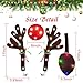 Reindeer Antlers for Cars – LED 2025 Christmas Car Decorations Kit with Jingle Bells, Nose, Tail, Multicolor Light-Up Rudolph Xmas Decor for SUV, Van, Truck