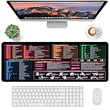 SYCEES Grande Tappetino per Mouse e Tastiera con Scorciatoie per Ufficio, XXL 90 * 40cm Tappetino per Scrivania con Scorciatoie da tastiera e Formule in Italiano per Excel/Word/PPT Ufficio Studio
