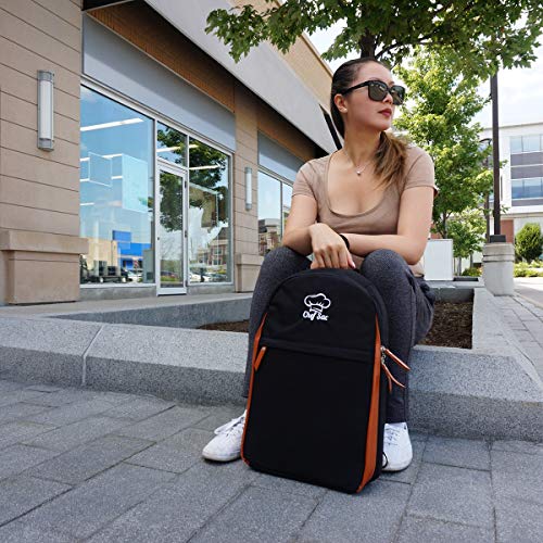 Chef Knife Sling Bag Case | 21+ Pockets for Knives & Kitchen Utensils | 2 Large Pockets for Tablet & Notebooks | FORTIFIED BALLISTIC NYLON (Black) - Thumbnail 7