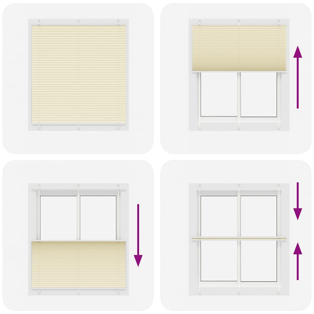 Tenda plissettata antracite, 40 x 100 cm, larghezza tessuto 39 cm, tenda plissettata in poliestere, per finestre con protezione solare e sguardi indiscreti, 4 larghezze pieghe, poliestere 40 x 100 cm