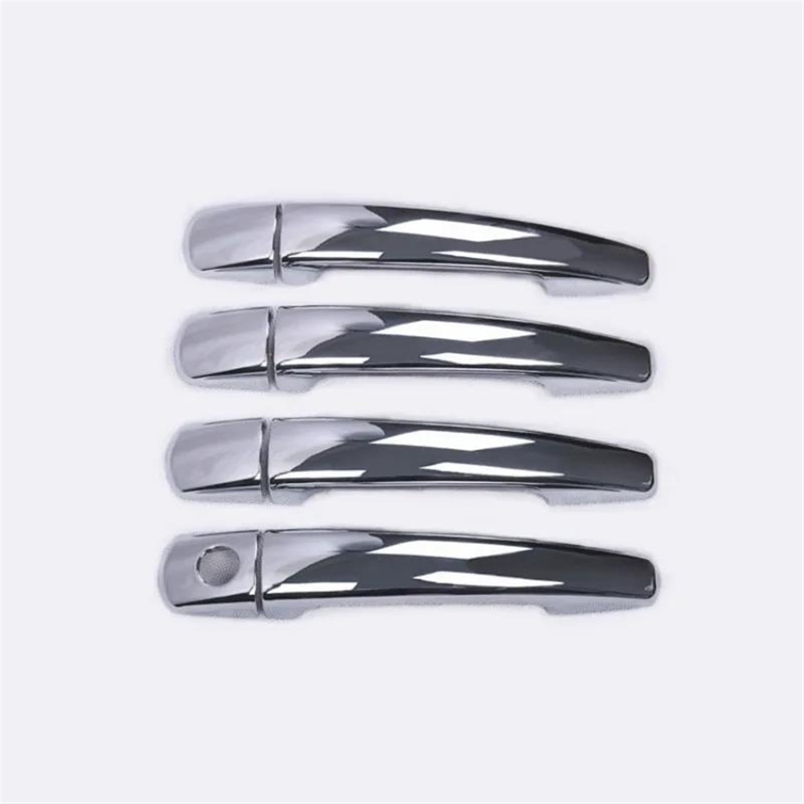 Noheeu Chrome Carbon Fiber Car Door Handle Cover Trim Sticker Styling Accessories Decal For Peugeot Partner 2008-2016(Chrome)