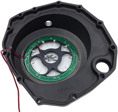 Motor Blue LED Black See Through Engine Clutch Cover For Suzuki Gsx1300R Hayabusa B-King 1999-2013
