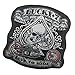 Large Embroidered Motorcycle Bike Patches Set Custom Personalized Patch Applique - Lucky 7 Bikes Live to Ride Skull for Clothing MC Vest Jackets Backpacks 9.84 x 10 inch