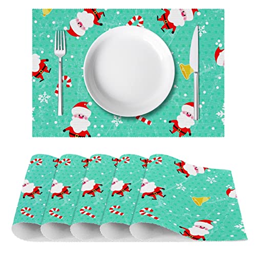 Set de table Père Noël antidérapant et résistant pour repas de fête - 3