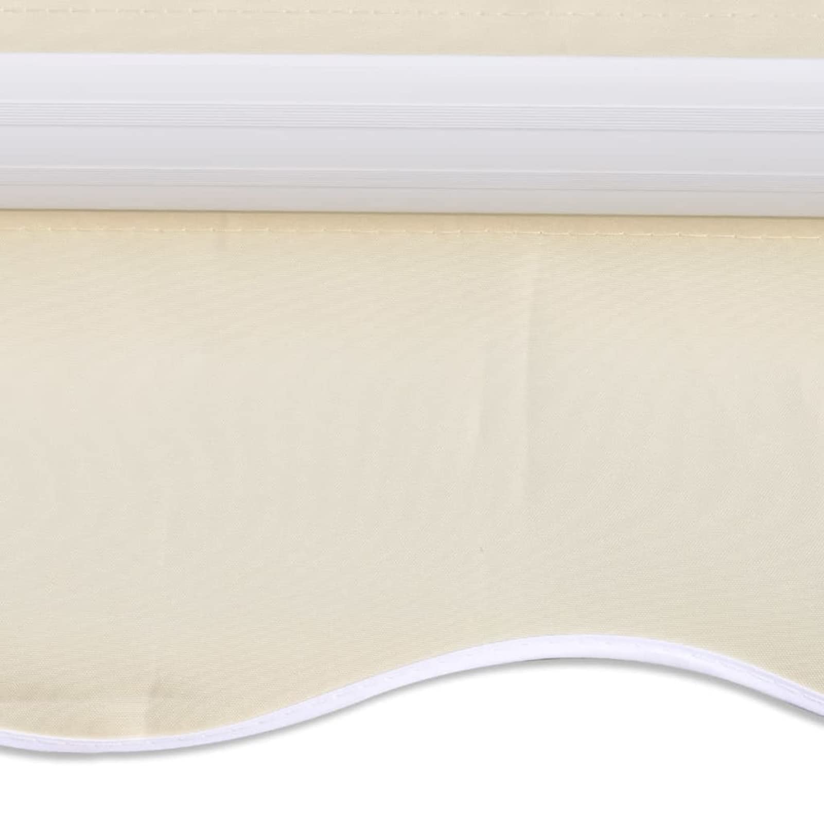 IKAYAA Tessuto di Ricambio per Tenda da Sole Telo di Ricambio per Tenda Parasole Retrattile per Balcone, Patio, Terrazzo, Esterno, Giardino-Crema-300 x 250 cm