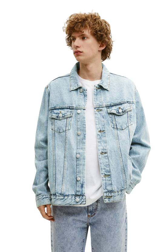 kotty Men's Classic Denim Jacket - Buttoned Front|Regular Fit|Long Sleeves|Distressed Detailing|Casual Outerwear-picture-34