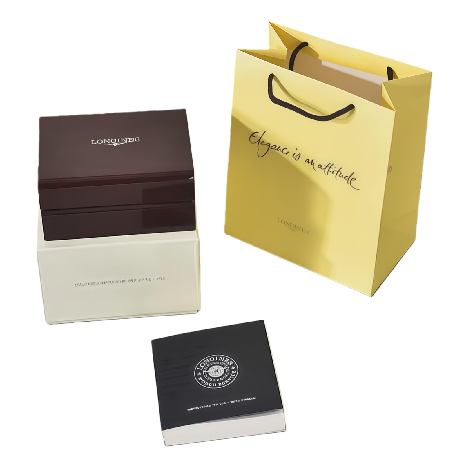 Caja Reloj Cuadrada Compacta Acabado Madera Azul Oscuro Almacenamiento Ahorro Espacio Crema para Longines La Grande Classique