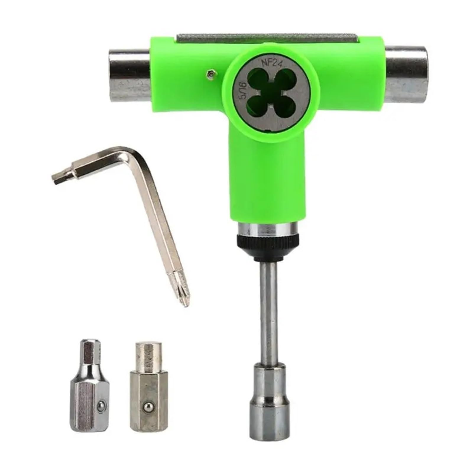 Kit De Tornillería Para Monopatín Herramienta for monopatín, patín de ruedas, ajuste de patinete, tabla larga, herramientas de reparación de tabla de pescado, llave de cabeza Skateboard Hardware ( Col