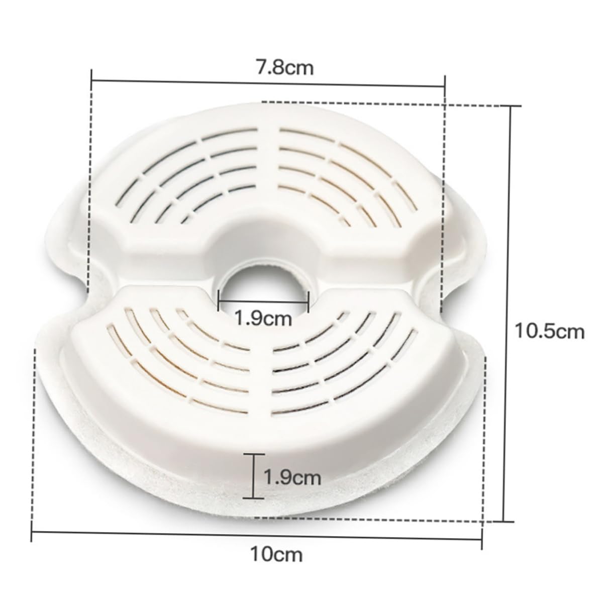 COLLBATH Replaceable Filters for Pet Waterer Round Filter Element Pet Waterer Supplies 30-Day Filtration