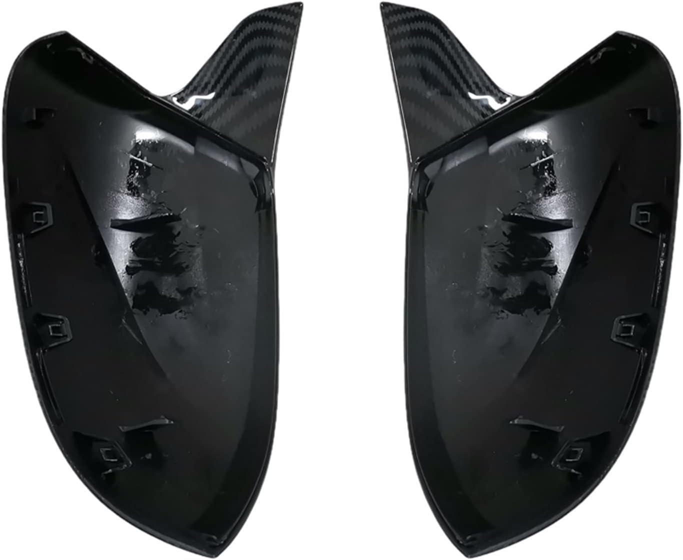 Rearview Mirror Covers Fit for BMW X3 G01 X4 G02 X5 G05 X6 G06 X7 G07 2018-2022 M Gloss Black Rearview Mirror Cover (Color : Carbon Fiber Pattern, Size : .)