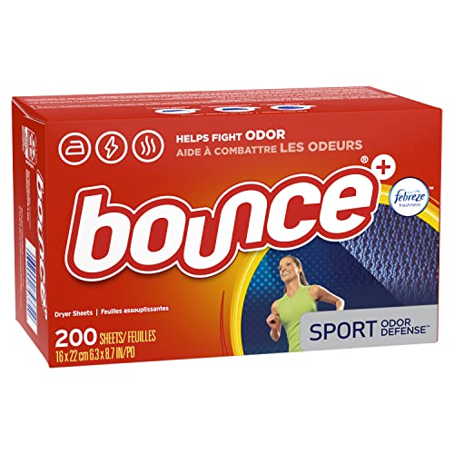 Bounce Fabric Softener Dryer Sheets With Febreze Freshness, Sport Odor Defense, 200 Count #TOP1