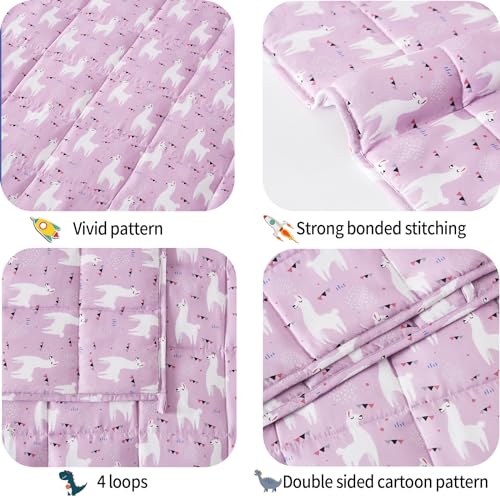 Weighted Blanket for Adults - 5 lbs Purple Alpaca Blanket