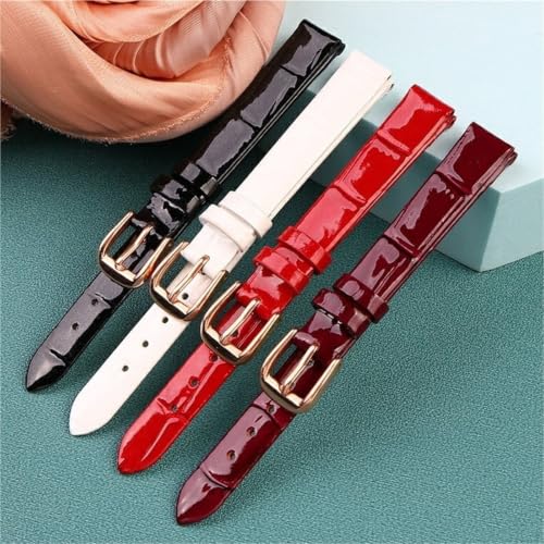 Correa de reloj de cuero premium con hebilla de acero inoxidable para damas 2