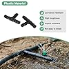 M METERXITY 25-Pack Drip Irrigation Barbed Fittings, for 3/8 Inch Tees Tubing Connector Plastic Coupling Irrigation Parts for Garden/Greenhouse/Aquarium/Flower Pot, Drip Pipe Accessories #2