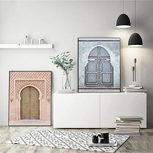 Toile porte marocaine 70x100cm pour un salon moderne et chaleureux