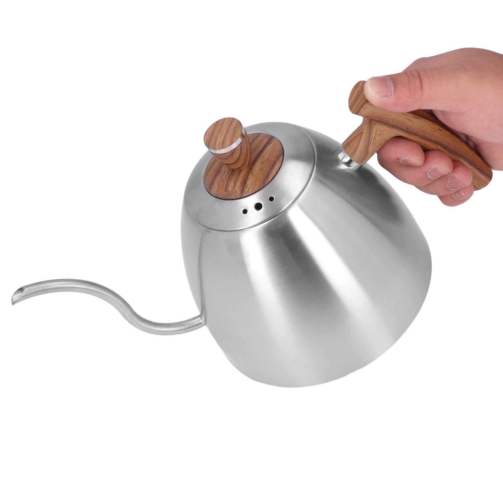 Hervidor de café para Verter, Hervidor de Cuello de Cisne de Acero Inoxidable de Primera Calidad, de Agua de 800 Ml con Ergonómico y Control Preciso, Ideal para el Hogar, la Oficina y la
