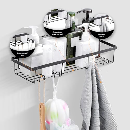 Moforoco Store Moforoco Bathroom Organiser Without Drill, Pack of 2, - Image 4