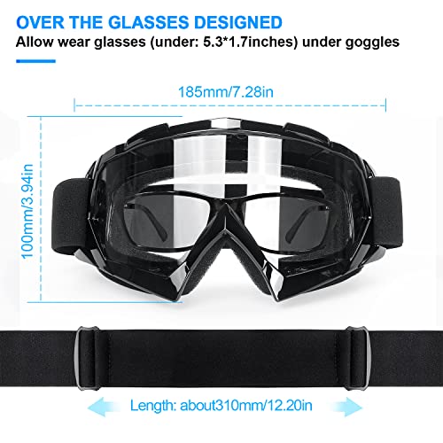 Surpassme MTGG003BKN Motorcycle Goggles Uv Protection Ridding Glasses thumb #5
