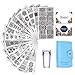 Biutee Nail Art Stamping 15pcs Placas Estampacion Uñas para Manicura +1pcs Sello de Silicona +2 pcs Rascador +1 pcs Bolsa para Placas（Color al azar）