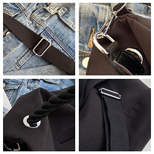 Image of Women Shoulder Bags Canvas Tote Bag Handbag Large Hobo with Pockets Work Bags for Women and Men