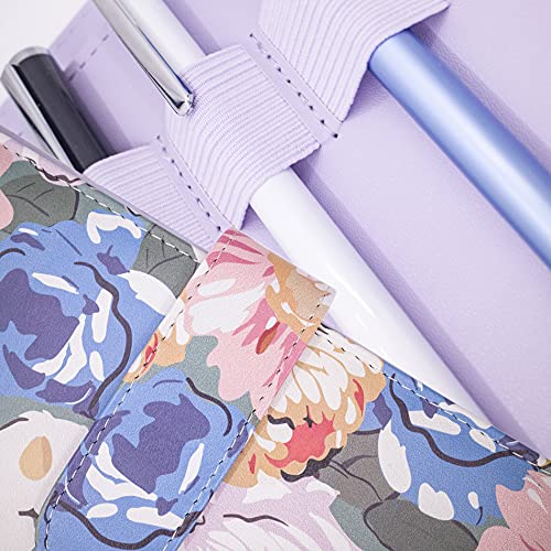 Portfolio Binder Three Ring Binder 1 Inch,Leather Padfolio Binder - Organizer Document - Office Binder Organizer For Women. (10"X13", 1 Inch Three Ring Binder, Floral) #TOP4