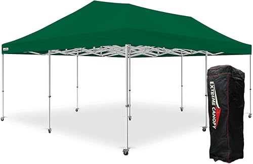 Miniatura 23 de Extreme Canopy Tienda de campaña desplegable instantánea de aluminio resistente comercial (negro, 13 pies x 26 pies) Negro -,Rojo
