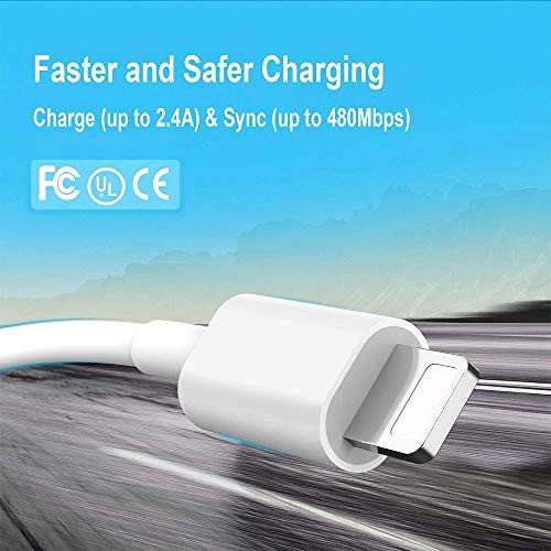 [Apple MFi Certified] iPhone Charger, 2-Pack 6FT Lightning to USB Fast Charging Data Sync Transfer Cable with Dual Port USB Wall Charger(UL Listed)Travel Plug Compatible for iPhone 11/XS/XR/X 8 7/iPad - Thumbnail 3