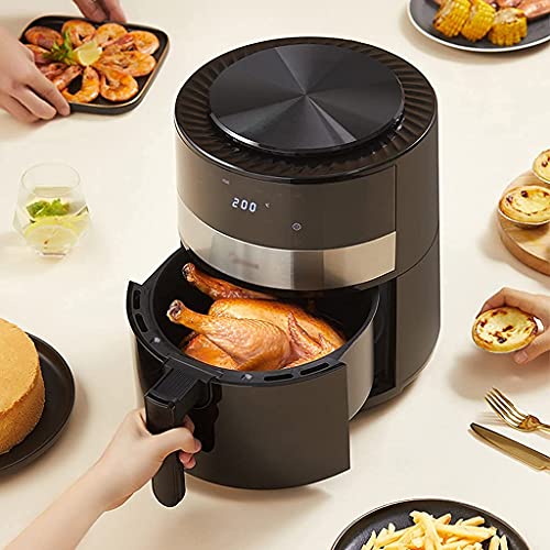 WYCGD Heißluftfritteuse Fritteusen   Vollautomatische Luft Haushalt Multifunktional Elektrisch Intelligent Ölfrei Elektrisch 4,5L Große Kapazität – Bild 3