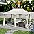 Outsunny 10' x 13' Patio Gazebo, Double Roof Outdoor Gazebo Canopy Shelter with Curtains, Solid Metal Frame for Garden, Lawn, Backyard and Deck, Cream White