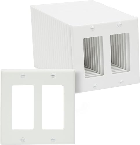 2 placas de pared, cubierta de interruptor de luz doble (4.5 x 4.5 pulgadas, 20 unidades)