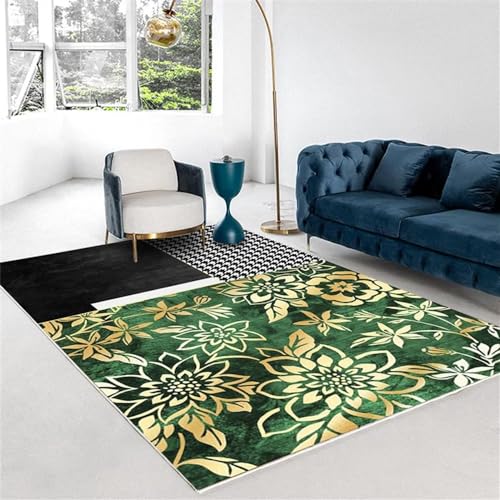 Tapis enfant doux contre le sol froid, grand format 200x250cm vert et antidérapant - 2