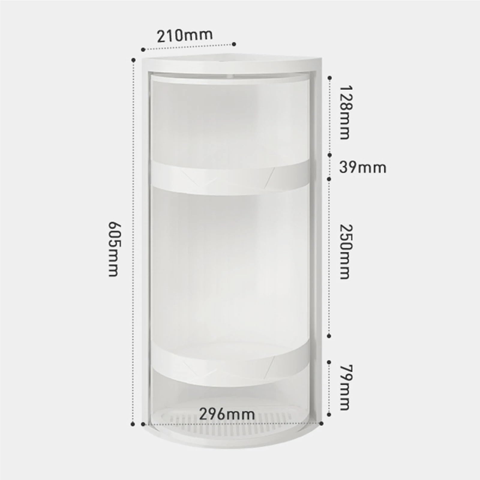 Scaffali for scaffali cosmetici for armadietti angolari impermeabili con ripiano triangolare rotante a 3 strati for la cucina del bagno per soggiorno, camera da letto