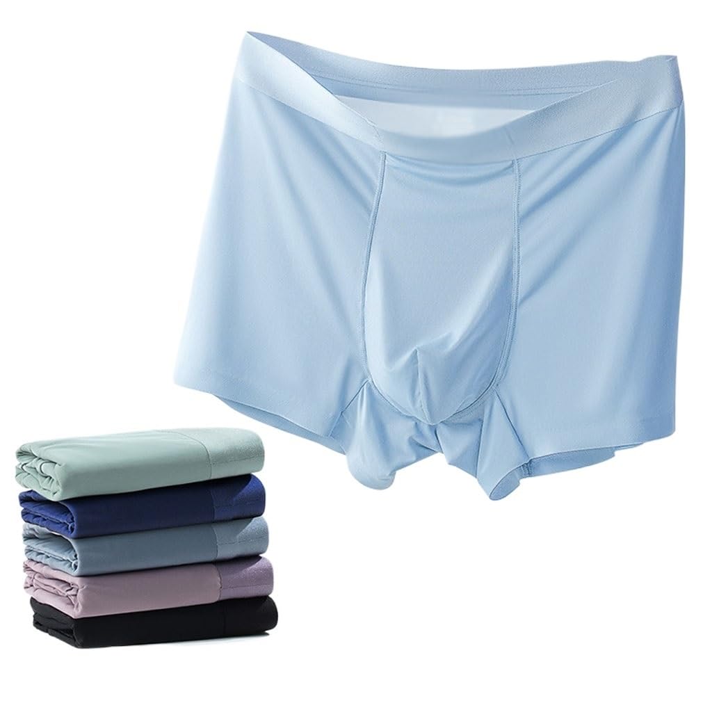 Boxer en soie glacée sans couture avec coupe 3D tridimensionnelle pour homme actif