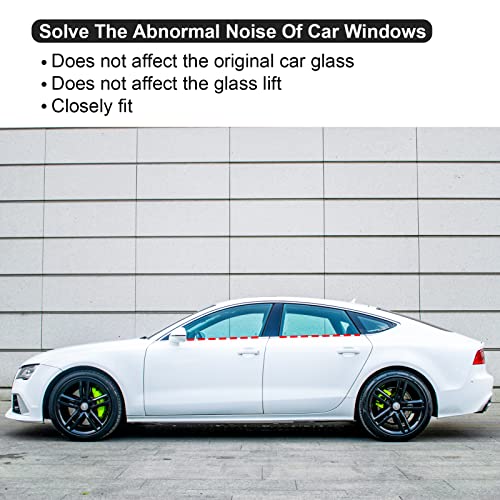 Car Window Seal Strip 13.12 Ft Automotive Window Seal V-Shaped Window Sealing Strip Universal Self Adhesive Auto Window Rubber Draft Seal Strip With Installation Tool #TOP5