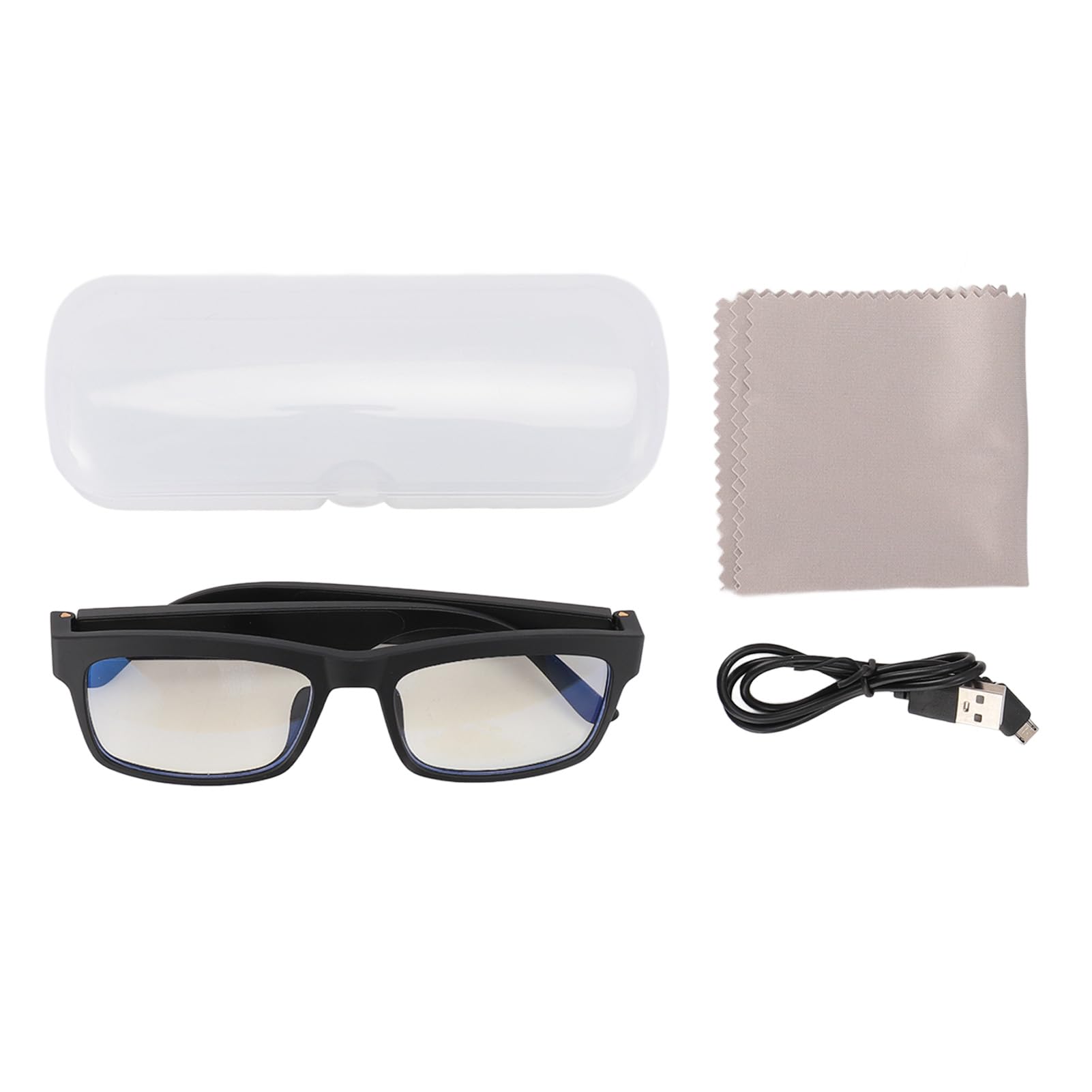 Occhiali Audio con Controllo Tattile con Filtro della Luce Blu, Occhiali Intelligenti con Connessione V5.3+EDR, qualità del Suono Squisita per Lavoro e Tempo Libero