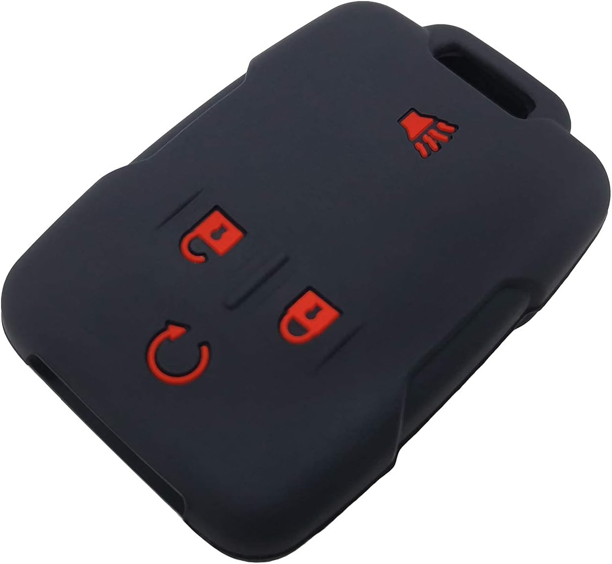 GFDesign 2Pcs Silicone 4 Buttons Key Fob Cover Remote Case Keyless Protector Compatible with Chevrolet Chevy Colorado Silverado Suburban Tahoe GMC Canyon Sierra Yukon M3N-32337100