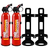 Fire Extinguisher for Home, 2Pack Car Fire Extinguisher with Mount, 4 in 1 Portable Kitchen Fire Extinguisher for A, B, C, K Category, 620ml Water-Based Fire Extinguisher for Truck Boat Home Office