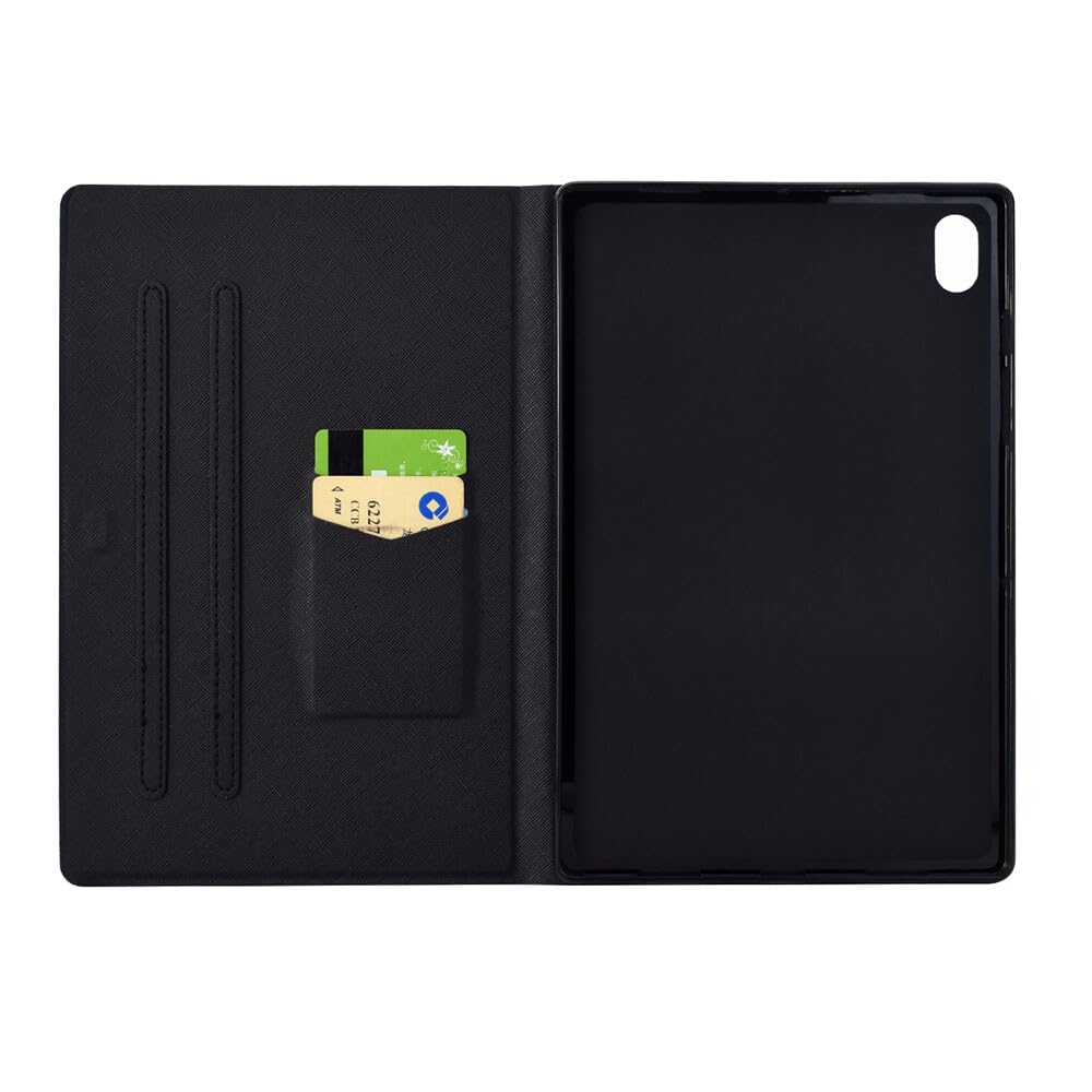Generic etui kompatybilne z Samsung Galaxy Tab A9 Plus 11.0 SM-X210 X216B X218U (kolor: Złoty ananas) Odporna na wstrząsy skórzana tylna obudowa z klapką