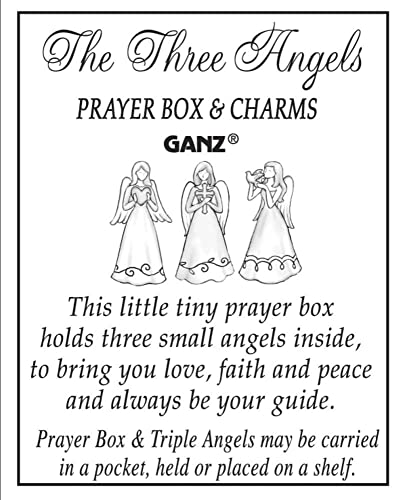 Ganz Angel Prayer Box Trinket - Triple Angels Charm Pewter4