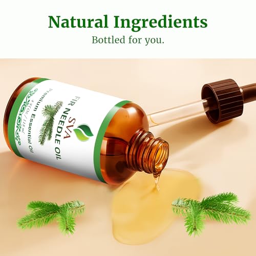SVA Fir Needle Essential Oil &ndash; 4 Fl Oz &ndash; 100% Natural Fir Needle Oil - for Diffuser, Hair Care, Face, Skin Care, Aromatherapy, Scalp and Body Massage, Soap and Candle Making &ndash; with Dropper